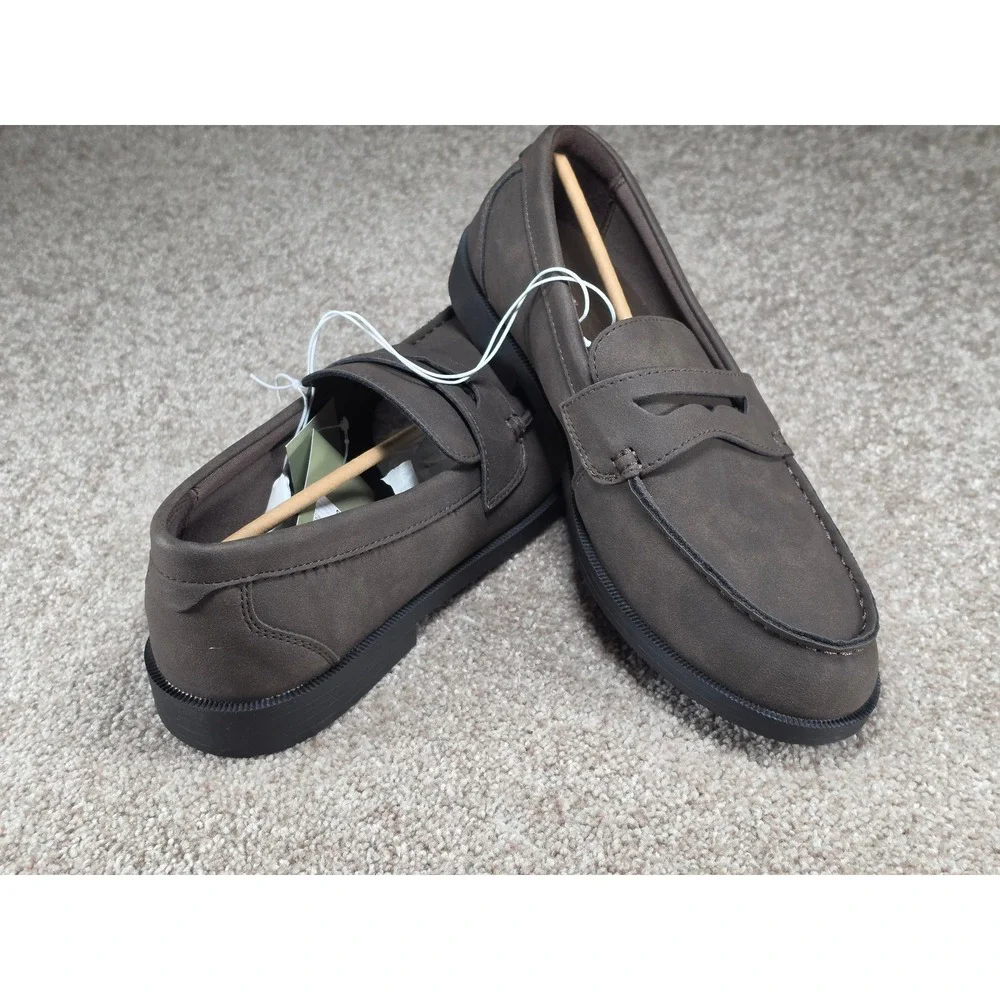 Goodfellow & Co Orson Mens Penny Loafers Dark Brown Slip On Shoes 9.5 NEW